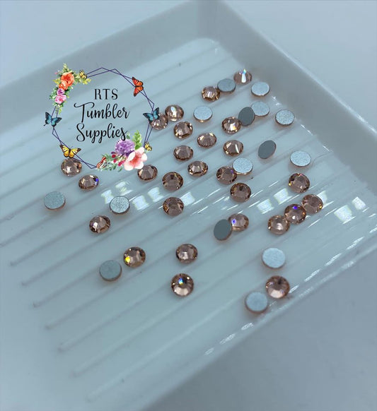 CHAMPAGNE/PEACH GLASS RHINESTONES