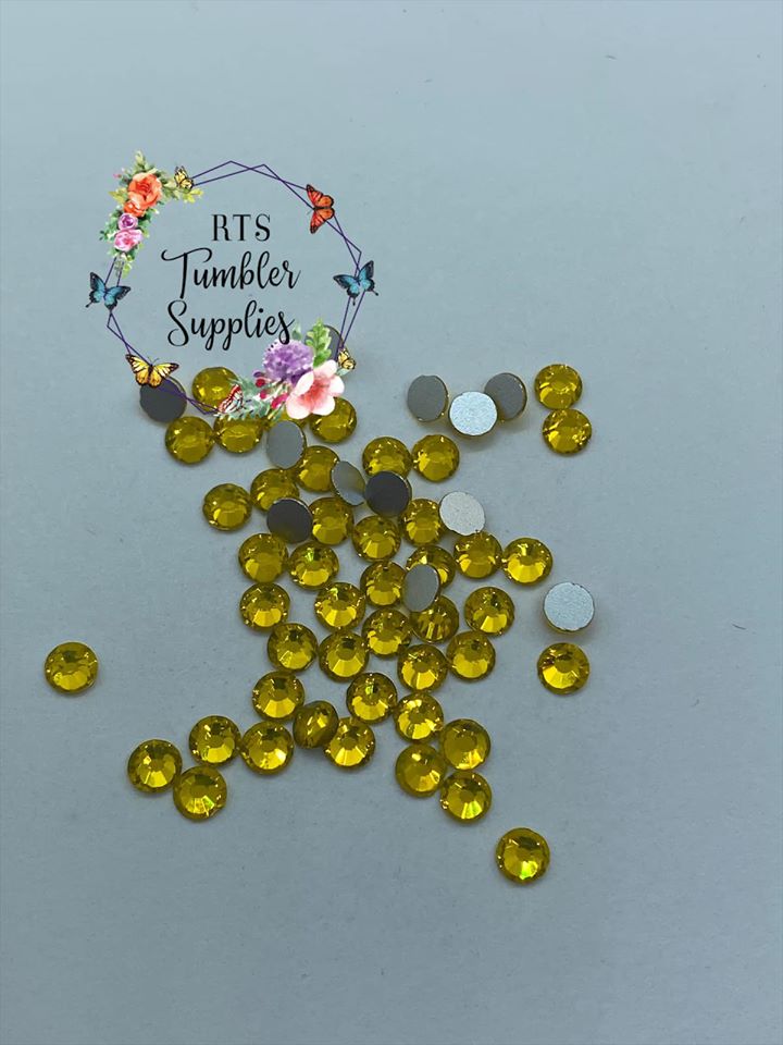 CITRINE GLASS RHINESTONES