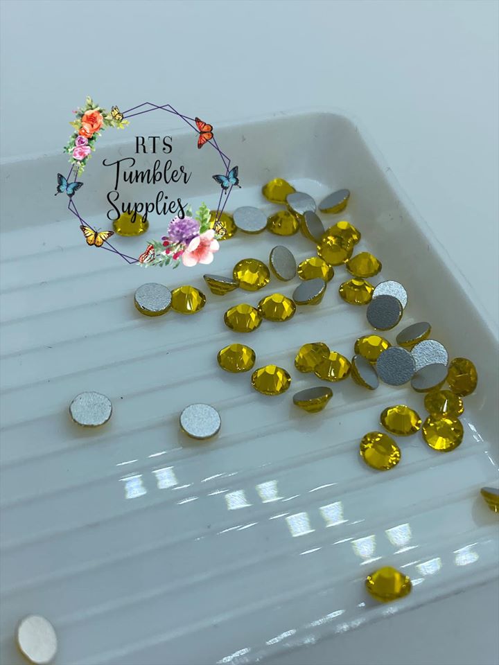 CITRINE GLASS RHINESTONES