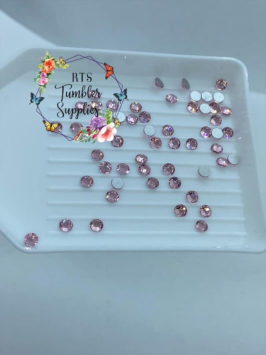 LIGHT PINK GLASS RHINESTONES