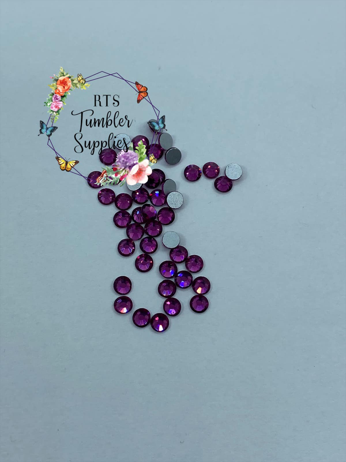 FUCHSIA GLASS RHINESTONES