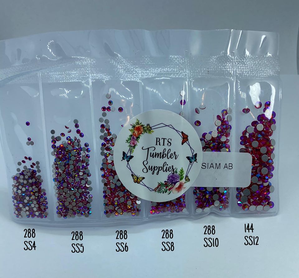 LIGHT SIAM AB GLASS RHINESTONES