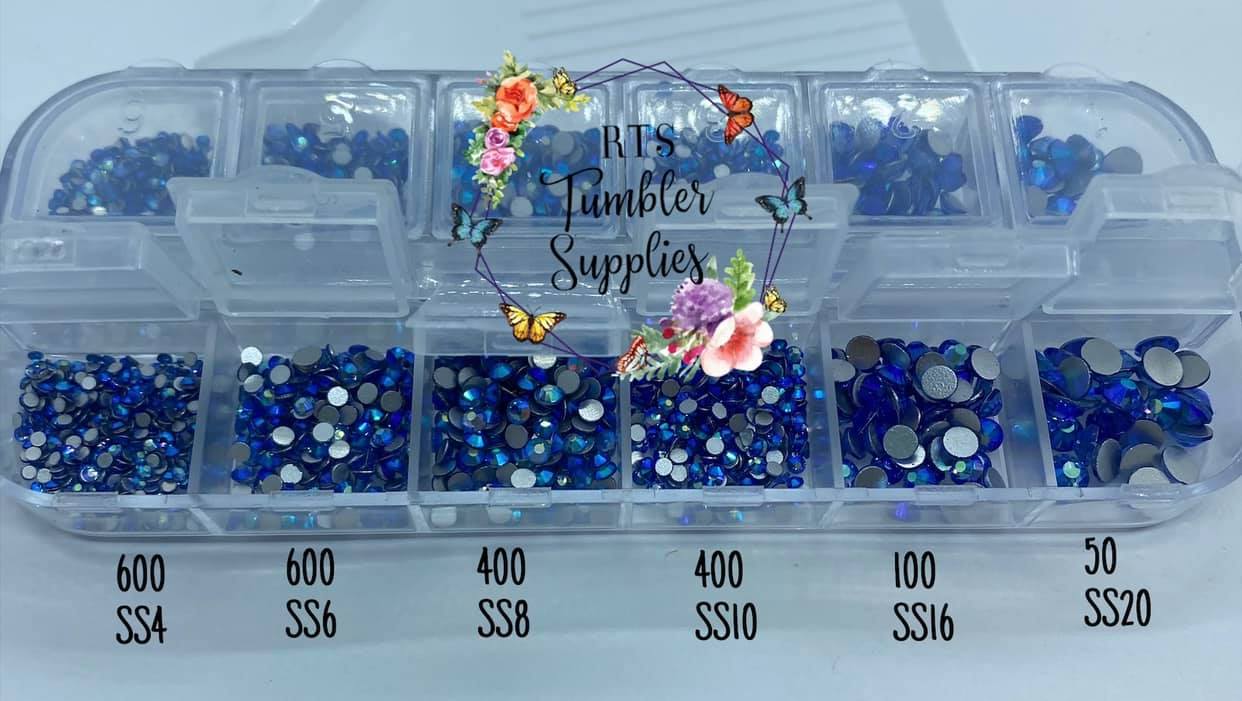 LIGHT SAPPHIRE AB GLASS RHINESTONES