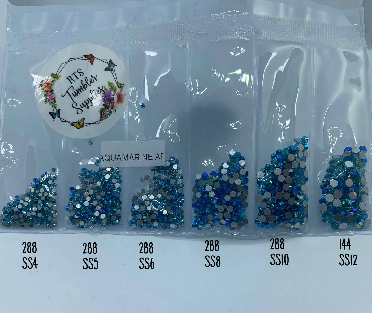 AQUAMARINE AB GLASS RHINESTONES