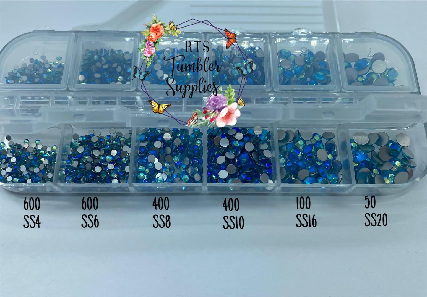 AQUAMARINE AB GLASS RHINESTONES