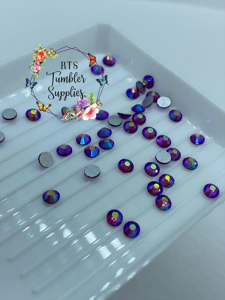 FUCHSIA AB GLASS RHINESTONES