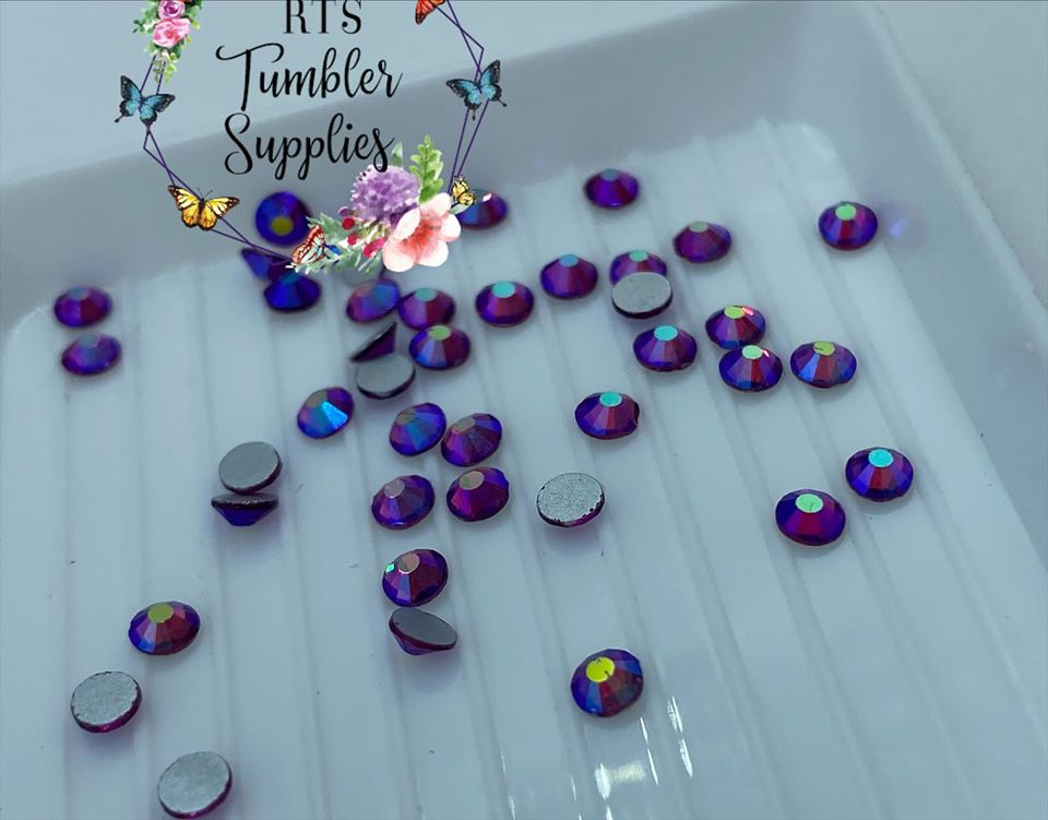 FUCHSIA AB GLASS RHINESTONES