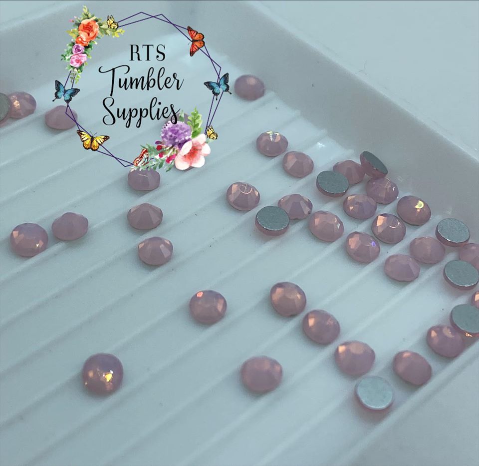 PINK OPAL GLASS RHINESTONES