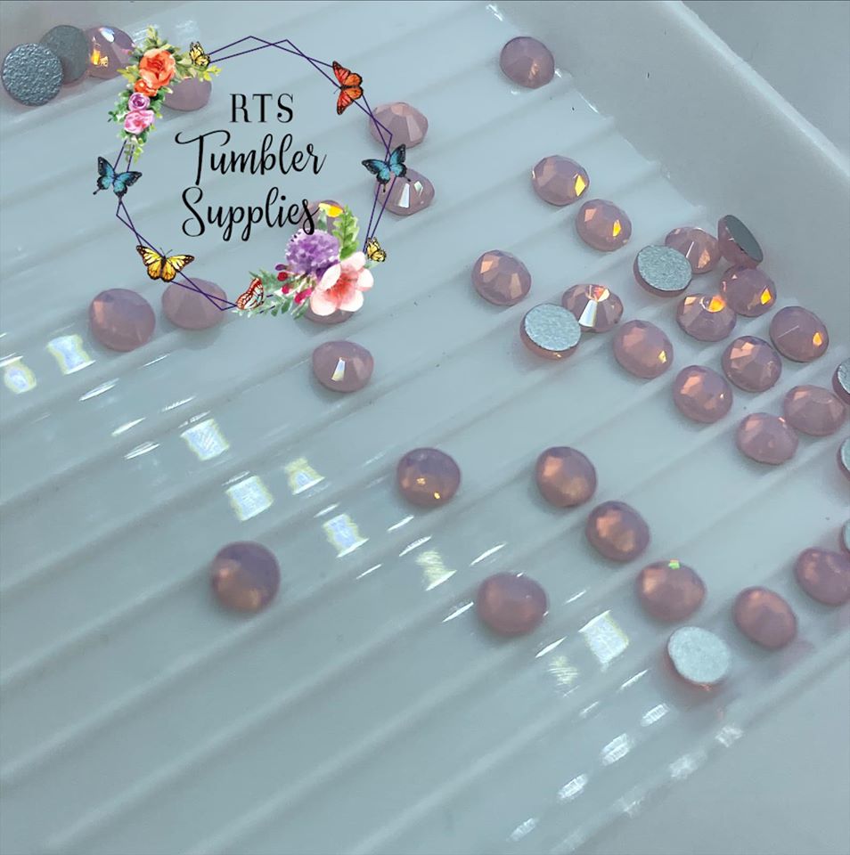 PINK OPAL GLASS RHINESTONES