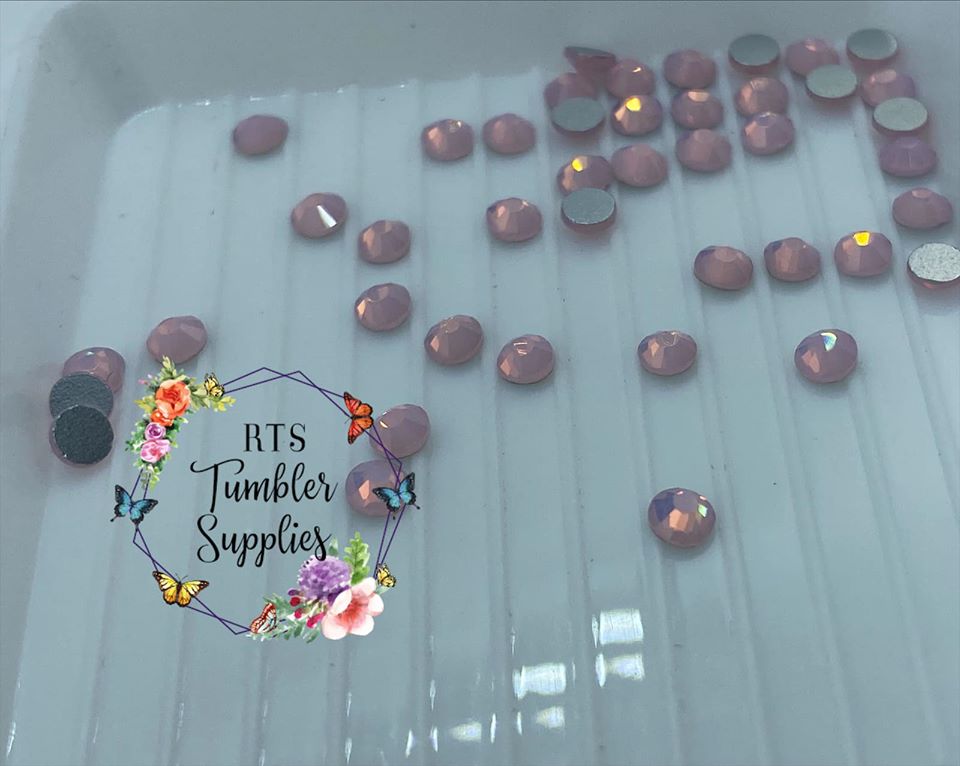 PINK OPAL GLASS RHINESTONES