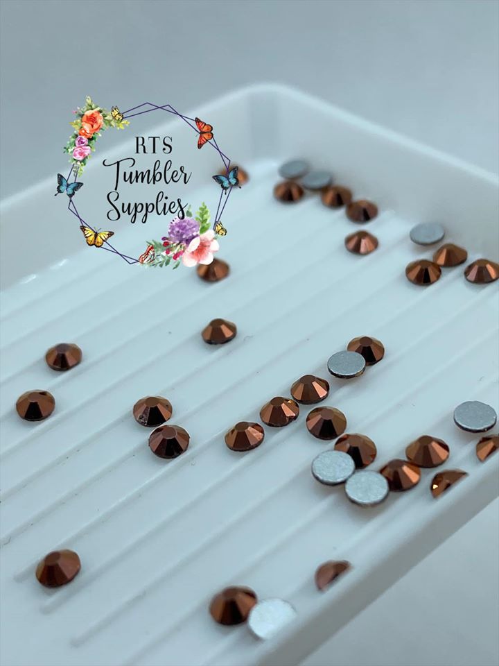 ROSE GOLD GLASS RHINESTONES