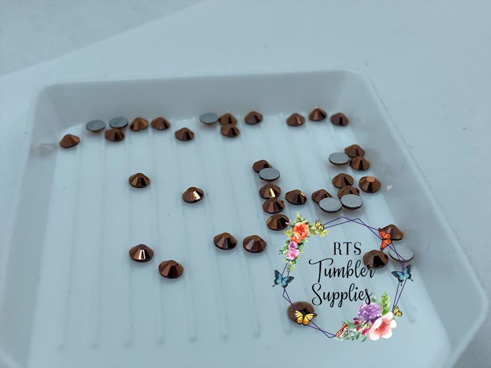 ROSE GOLD GLASS RHINESTONES