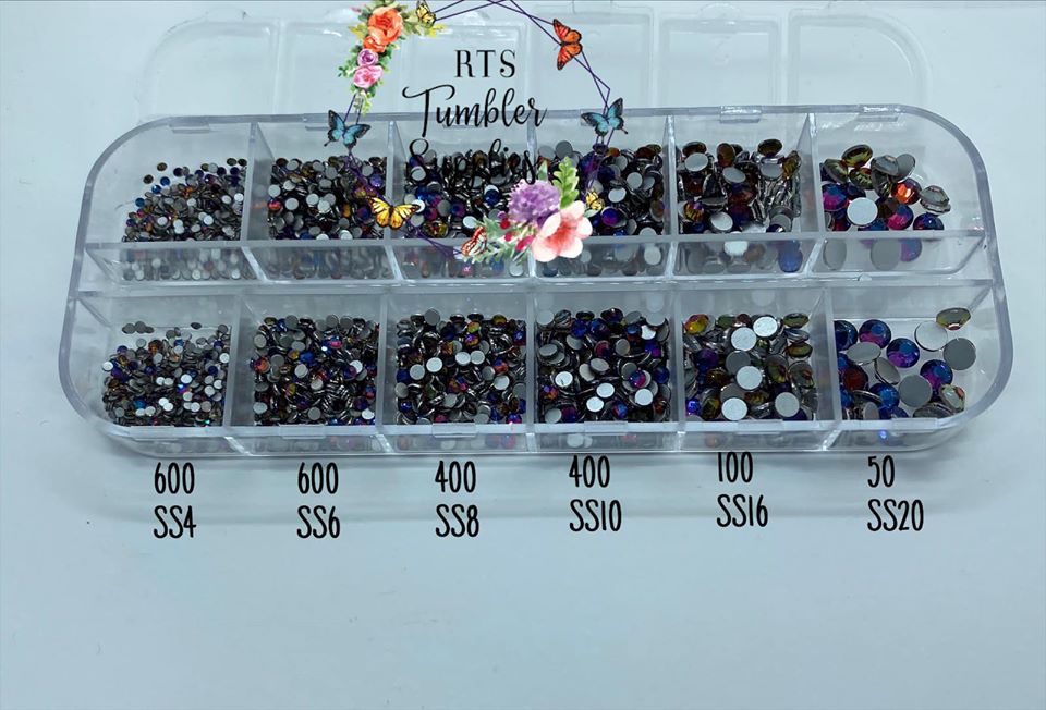 BLUE VOLCANO (BLUE CHAMELEON/FLARE) GLASS RHINESTONES