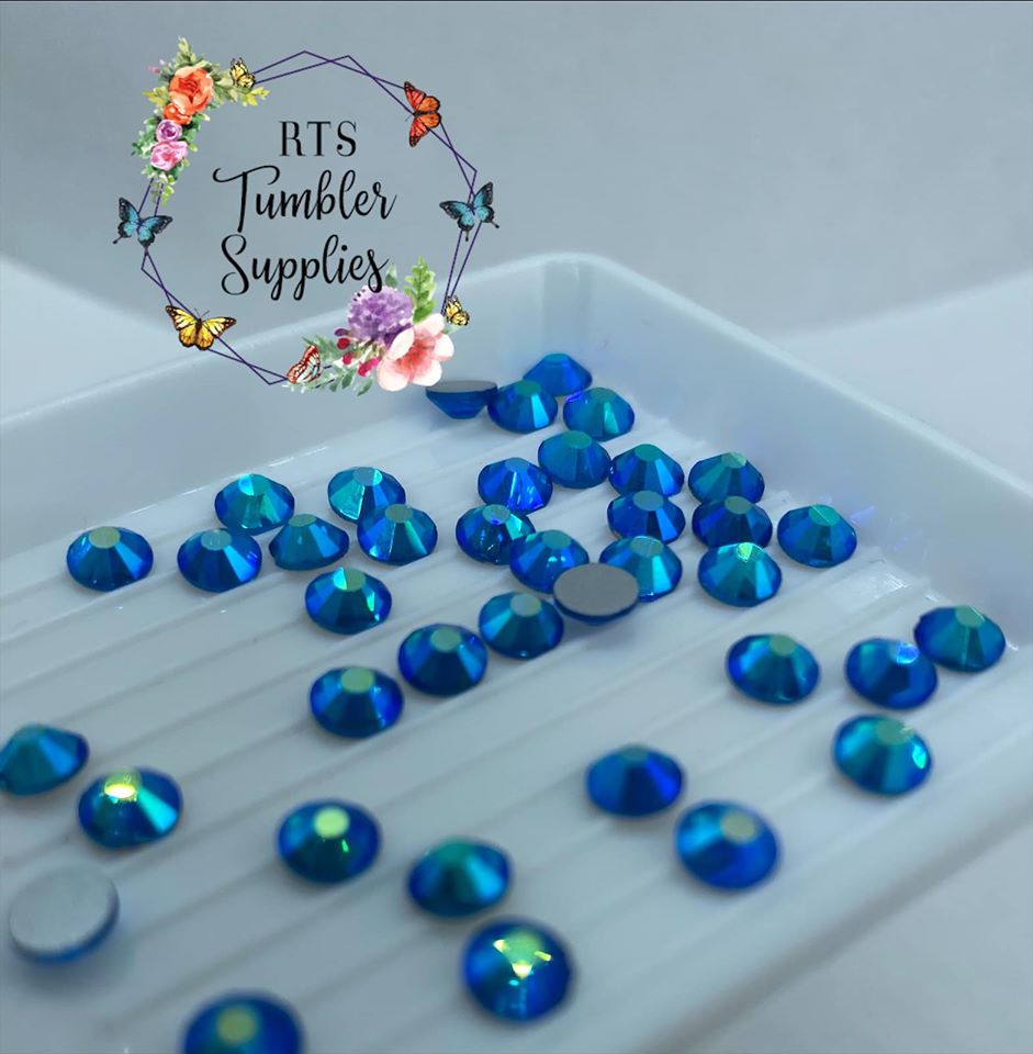 CAPRI BLUE AB GLASS RHINESTONES