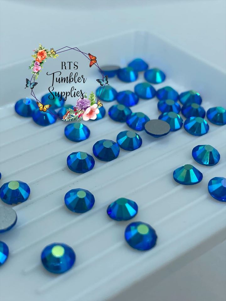 CAPRI BLUE AB GLASS RHINESTONES