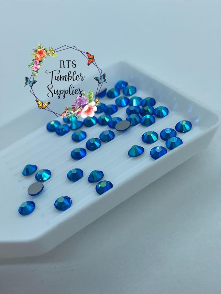 CAPRI BLUE AB GLASS RHINESTONES