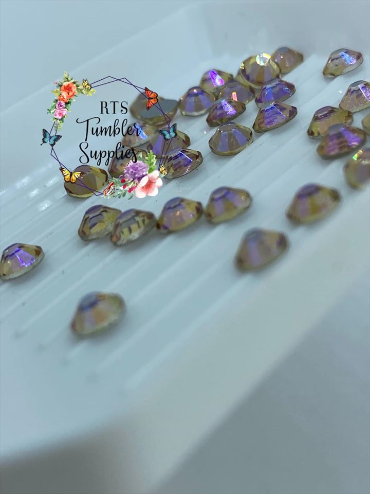TRANSPARENT AMETHYST GLASS RHINESTONES