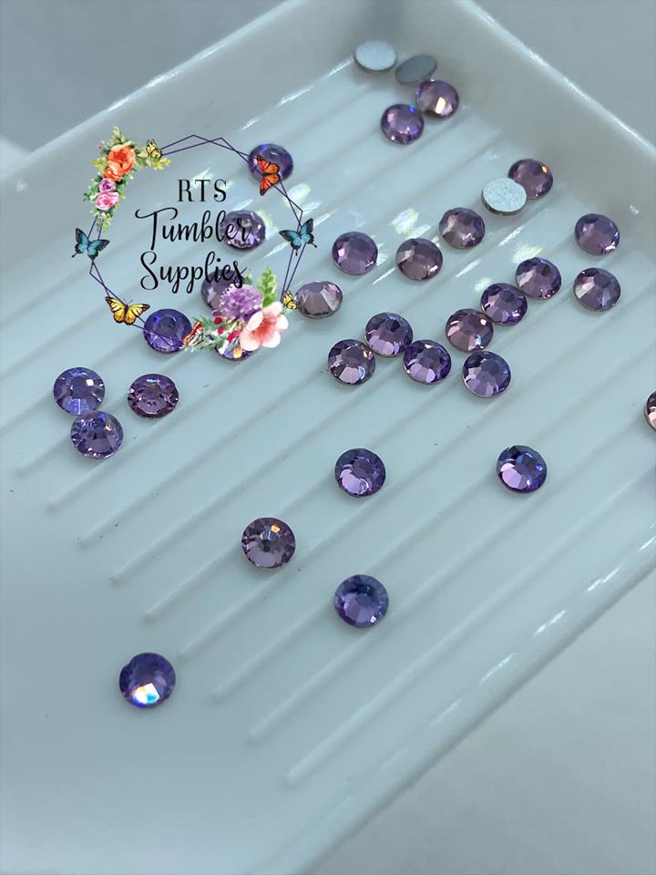AIR VIOLET GLASS RHINESTONES