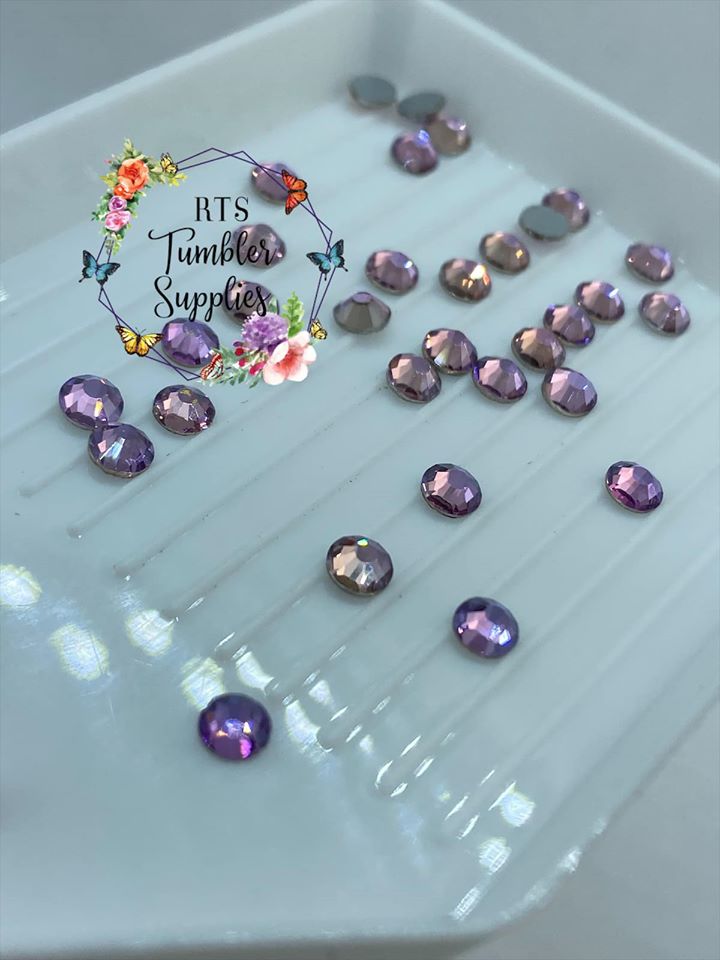 AIR VIOLET GLASS RHINESTONES