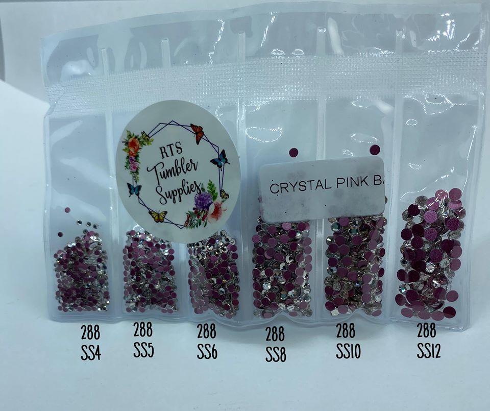 ROSE BACKED CRYSTAL GLASS RHINESTONES