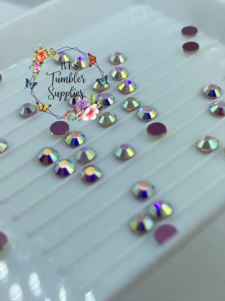 ROSE BACKED CRYSTAL AB GLASS RHINESTONES