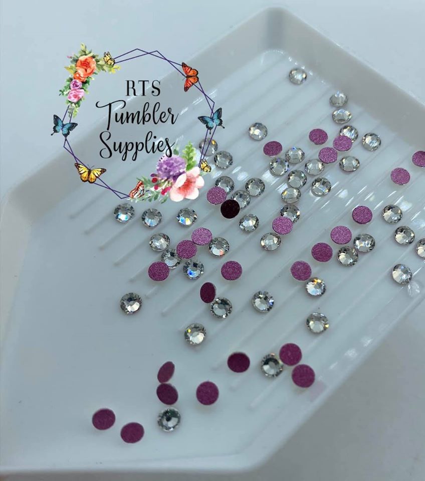 ROSE BACKED CRYSTAL GLASS RHINESTONES