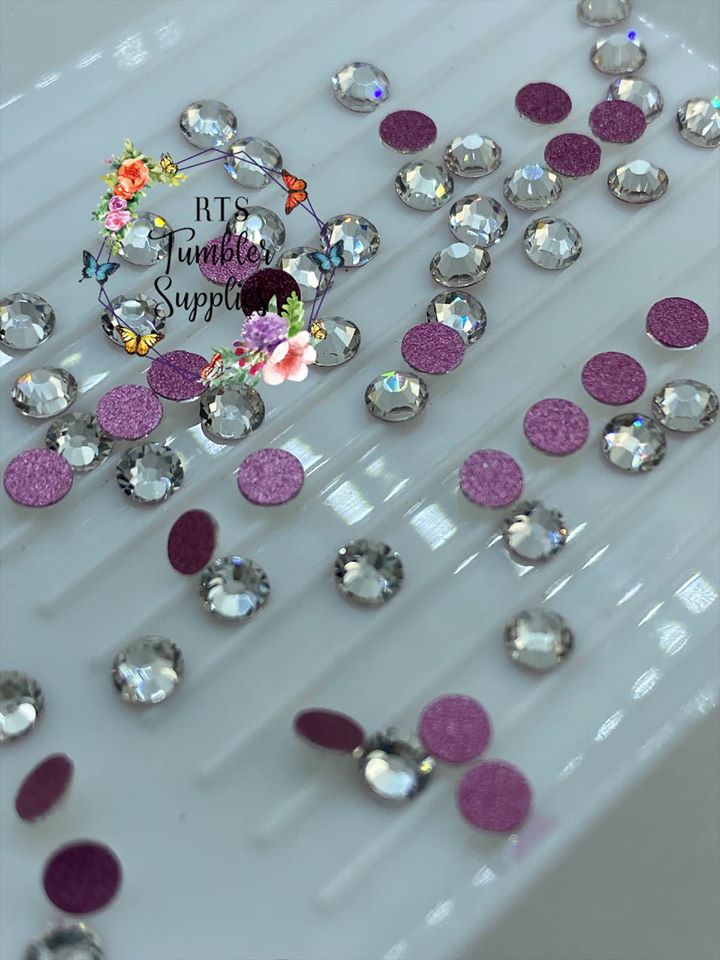 ROSE BACKED CRYSTAL GLASS RHINESTONES