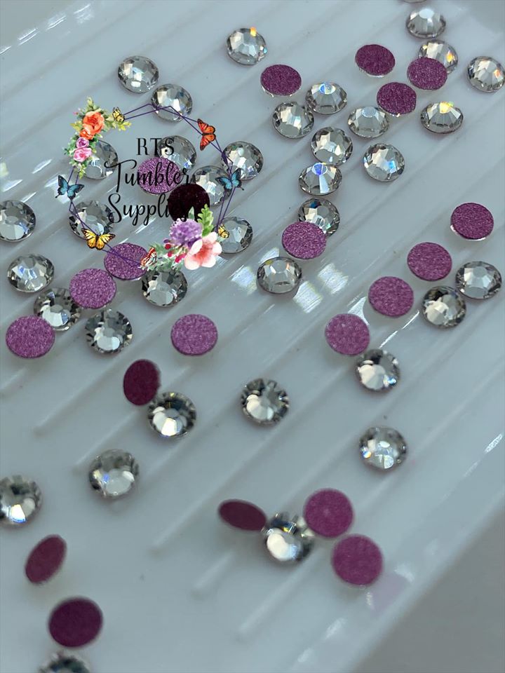 ROSE BACKED CRYSTAL GLASS RHINESTONES